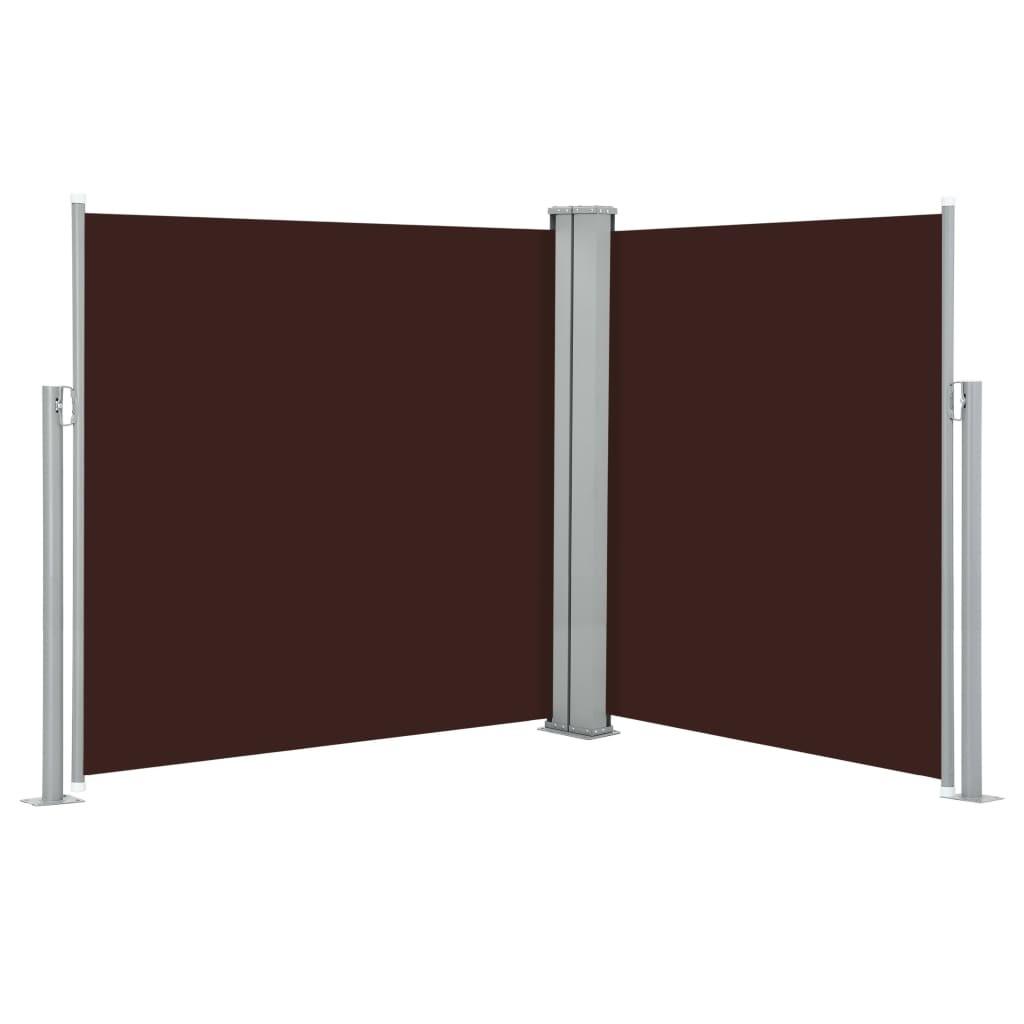 Sammenrullelig sidemarkise 140 x 600 cm brun