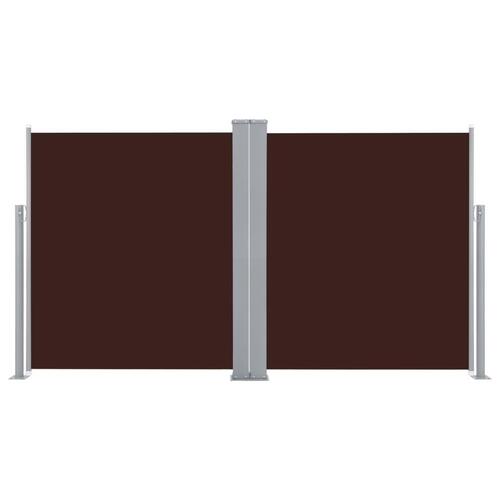 Sammenrullelig sidemarkise 140 x 600 cm brun