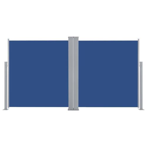 Sammenrullelig sidemarkise 140 x 600 cm blå
