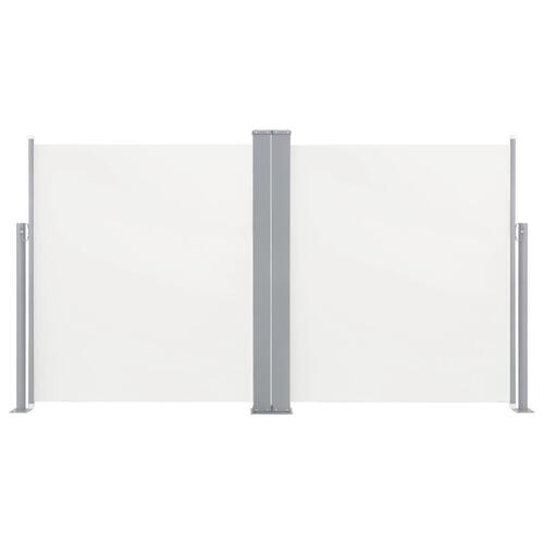 Dobbelt sidemarkise til terrassen 170 x 600 cm sort