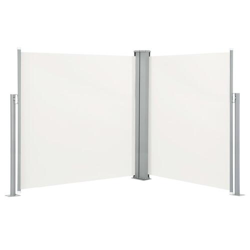 Dobbelt sidemarkise til terrassen 170 x 600 cm sort
