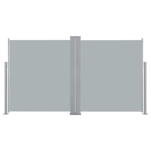 Dobbelt sidemarkise til terrassen 170 x 600 cm antracitgrå