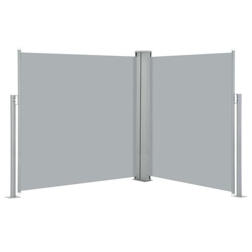 Dobbelt sidemarkise til terrassen 170 x 600 cm antracitgrå