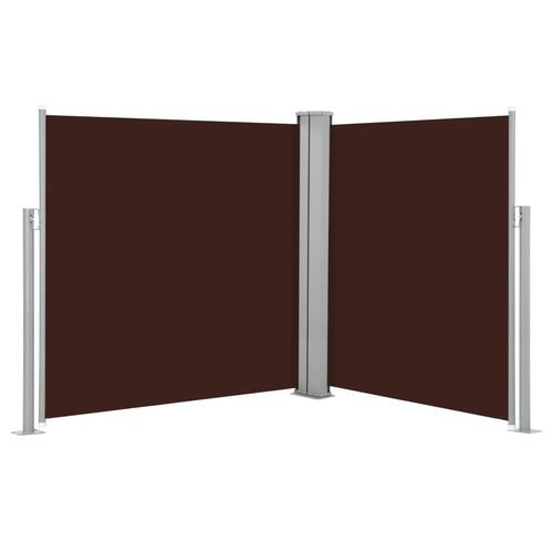 Sammenrullelig sidemarkise 170 x 600 cm brun