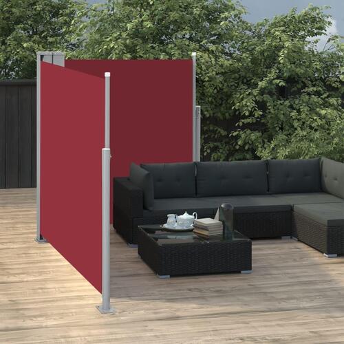 Sammenrullelig sidemarkise 170 x 600 cm rød