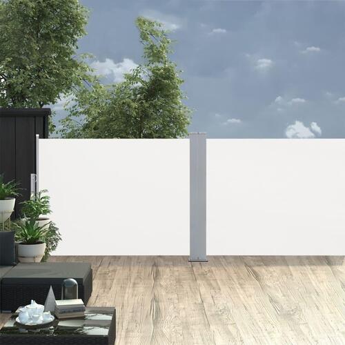 Sammenrullelig sidemarkise 100 x 1000 cm cremefarvet