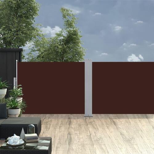 Sammenrullelig sidemarkise 100 x 1000 cm brun