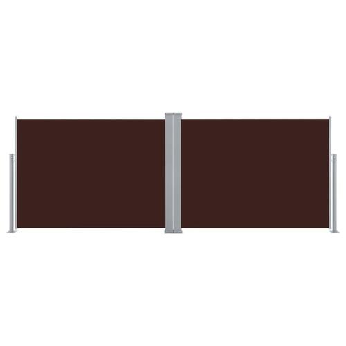 Sammenrullelig sidemarkise 100 x 1000 cm brun