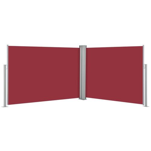 Sammenrullelig sidemarkise 100 x 1000 cm rød