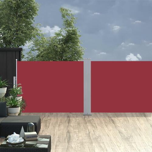 Sammenrullelig sidemarkise 120 x 1000 cm rød