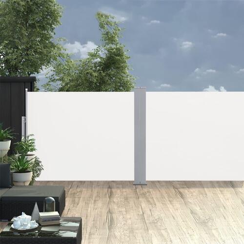 Sammenrullelig sidemarkise 140 x 1000 cm cremefarvet