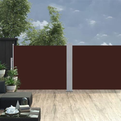 Sammenrullelig sidemarkise 140 x 1000 cm brun