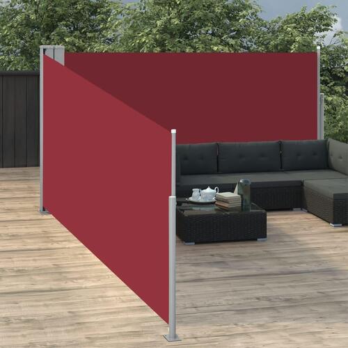Sammenrullelig sidemarkise 140 x 1000 cm rød