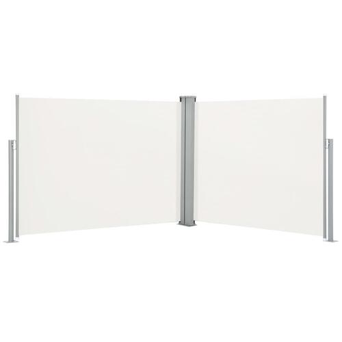 Sammenrullelig sidemarkise 170 x 1000 cm cremefarvet