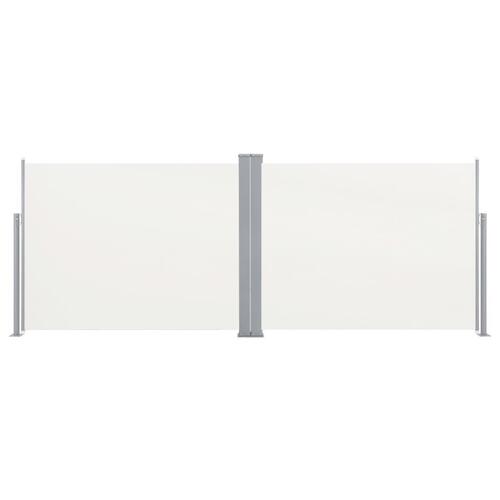 Sammenrullelig sidemarkise 170 x 1000 cm cremefarvet