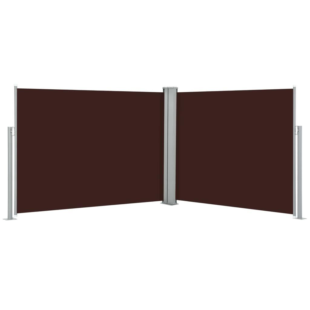 Sammenrullelig sidemarkise 170 x 1000 cm brun