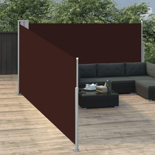 Sammenrullelig sidemarkise 170 x 1000 cm brun