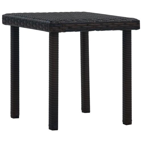Havebord 40 x 40 x 40 cm polyrattan brun