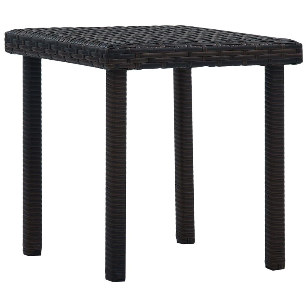 Havebord 40 x 40 x 40 cm polyrattan brun