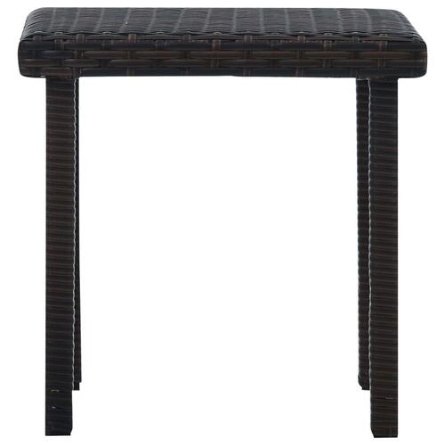 Havebord 40 x 40 x 40 cm polyrattan brun