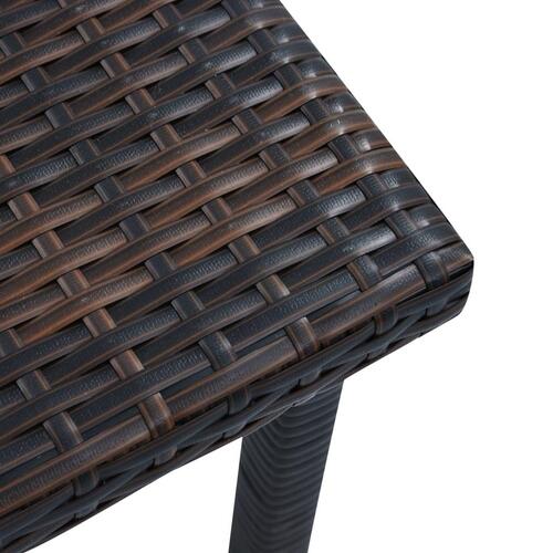 Havebord 40 x 40 x 40 cm polyrattan brun