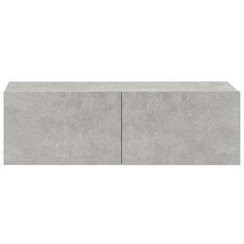 Væghængte tv-skabe 4 stk. 100x30x30 cm betongrå