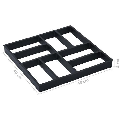 Støbeform til havebelægning 2 stk. 40 x 40 x 4 plastik