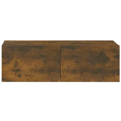 Væghængte tv-skabe 4 stk. 100x30x30 cm røget egetræsfinish