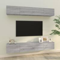 Væghængte tv-skabe 4 stk. 100x30x30 cm grå sonoma-eg