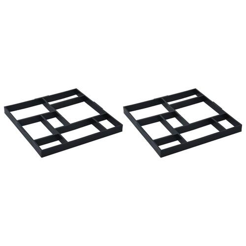 Støbeform til havebelægning 2 stk. 50,4 x 50,4 x 4,3 plastik