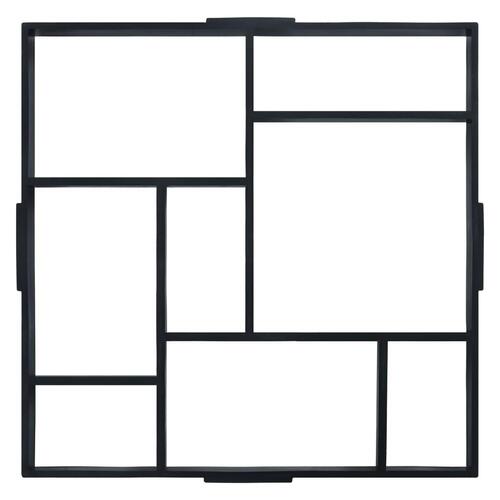 Støbeform til havebelægning 2 stk. 50,4 x 50,4 x 4,3 plastik