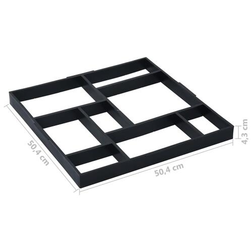 Støbeform til havebelægning 2 stk. 50,4 x 50,4 x 4,3 plastik
