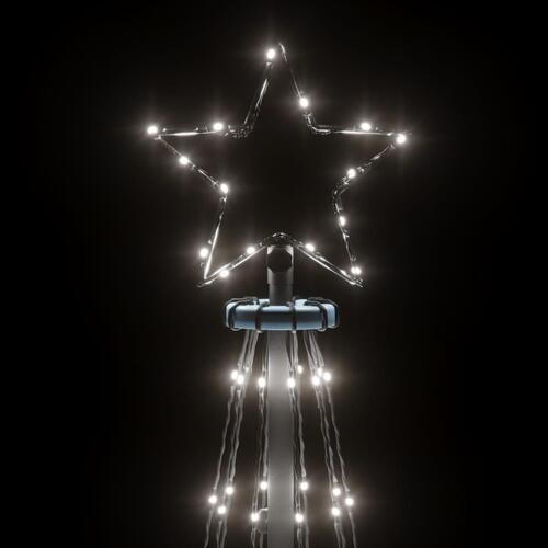 Juletræ med spyd 732 LED'er 500 cm koldt hvidt lys