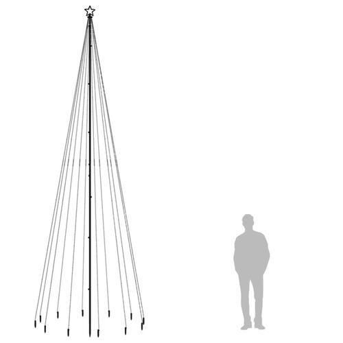 Juletræ med spyd 732 LED'er 500 cm koldt hvidt lys