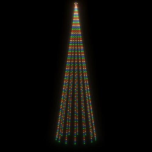 Juletræ med spyd 1134 LED'er 800 cm farverigt lys