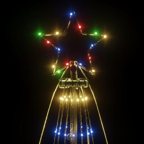 Juletræ med spyd 1134 LED'er 800 cm farverigt lys