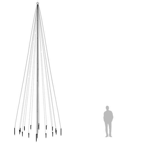 Juletræ med spyd 1134 LED'er 800 cm farverigt lys
