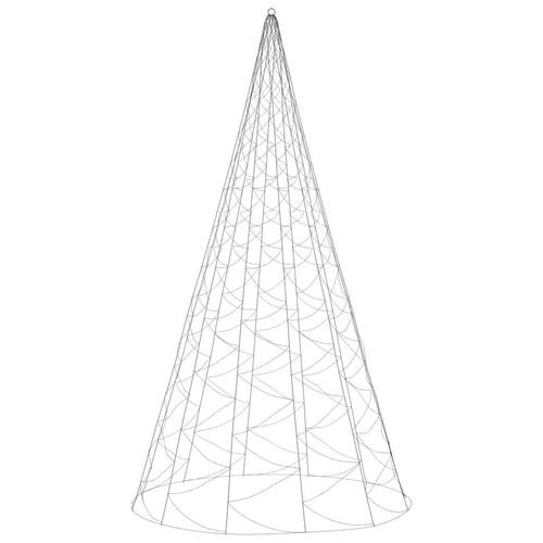 Juletræ til flagstang 1400 LED'er 500 cm blåt lys