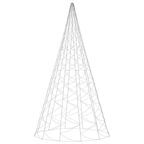 Juletræ til flagstang 3000 LED'er 800 cm koldt hvidt lys