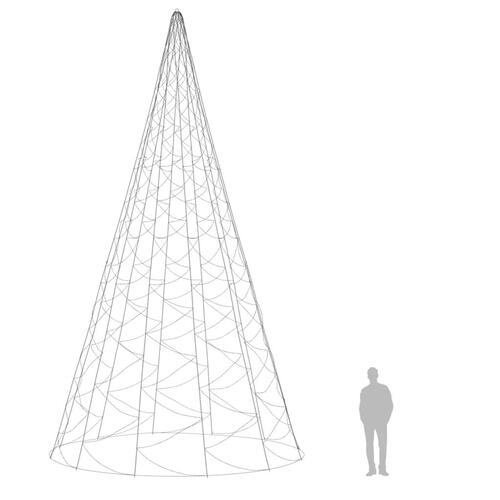 Juletræ til flagstang 3000 LED'er 800 cm koldt hvidt lys