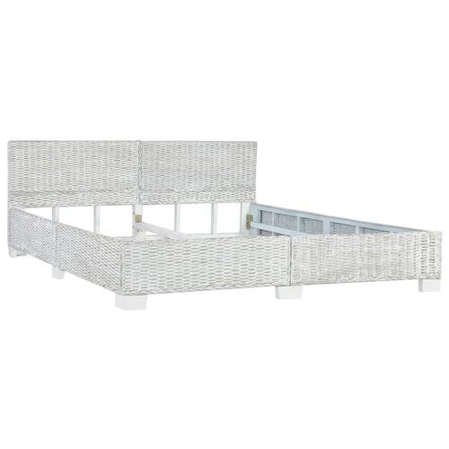 Sengestel 180x200 cm naturlig rattan grå