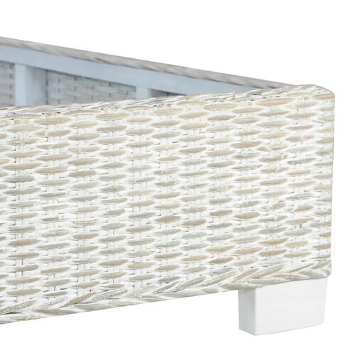Sengestel 180x200 cm naturlig rattan grå