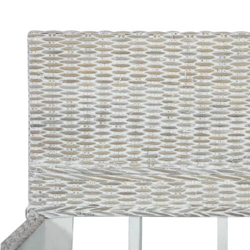 Sengestel 180x200 cm naturlig rattan grå
