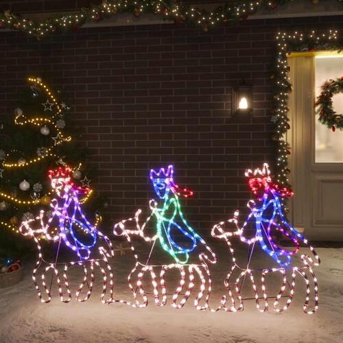 De tre vise mænd julefigur 504 LED-lys 70x50 cm