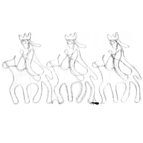 De tre vise mænd julefigur 504 LED-lys 70x50 cm