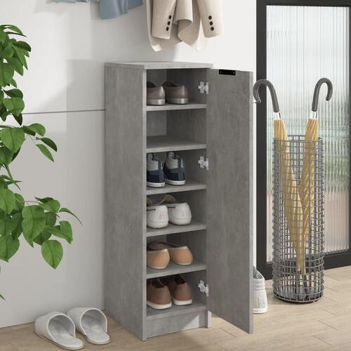 Skoskab 30x35x100 cm konstrueret træ betongrå