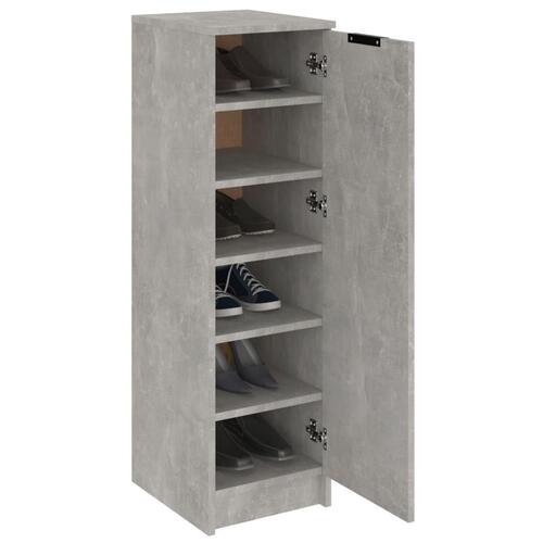 Skoskab 30x35x100 cm konstrueret træ betongrå