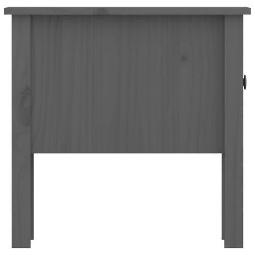 Sidebord 50x50x49 cm massivt fyrretræ grå