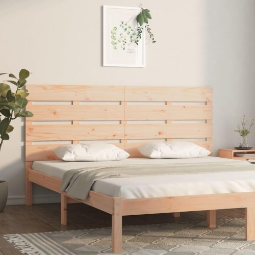 Sengegavl 140 x 3 x 80 cm - massivt fyrretræ, lameldesign