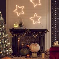Stjerne julefigur 48 LED'er 56 cm varmt hvidt lys